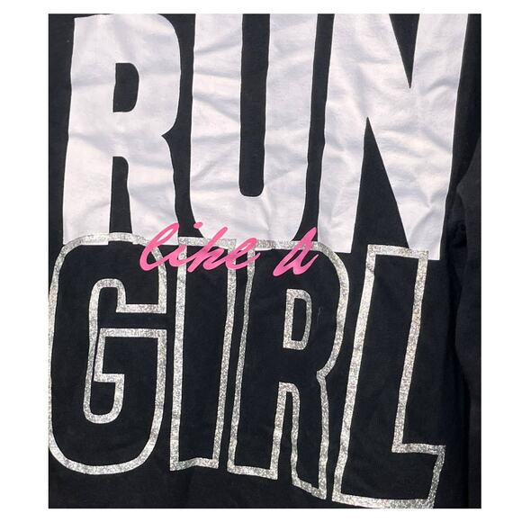 NWT Material Girl Run Like A Girl Zipper Hoodie Medium Runner Sweatshirt - Picture 4 of 6